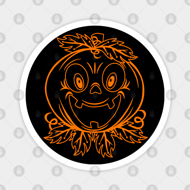 Smiling Pumpkin Magnet by richhwalsh